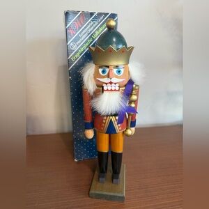 Vintage KWO German Nutcracker King 11.25" Erzgebirge. New with Original Box